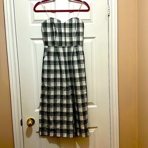 Black white plaid jumpsuit